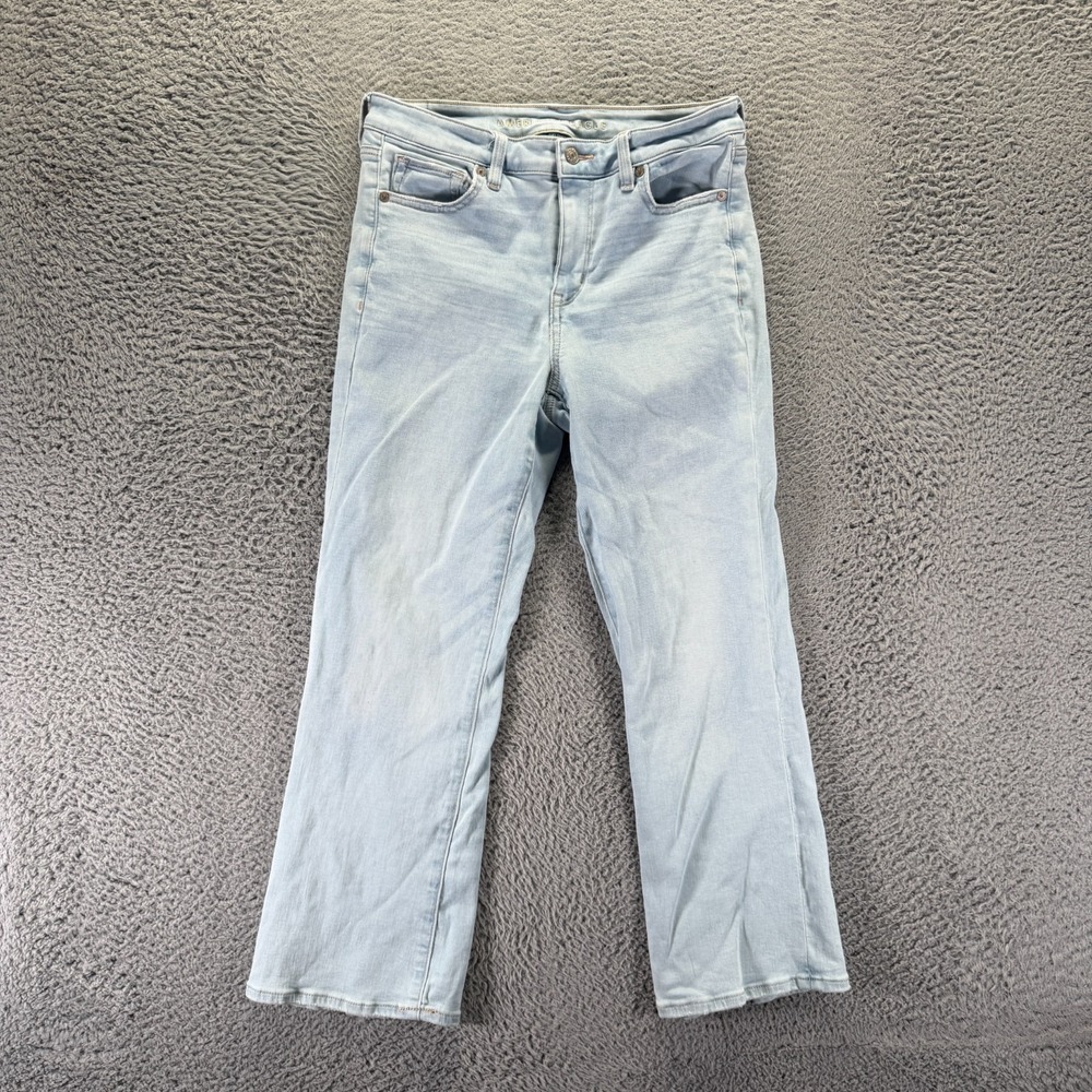 American Eagle Outfitters Next Level Kick Jeans Women 10 Blue Denim Bootcut Crop